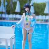 二佐Nisa《泰拉夏日纪事 明日方舟 羽毛笔泳装》写真图集 25P｜在线预览与图包下载