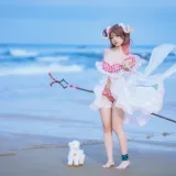 二佐Nisa《泰拉夏日纪事 明日方舟 艾雅法拉泳装》写真图集 34P｜在线预览与图包下载