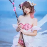 二佐Nisa《泰拉夏日纪事 明日方舟 艾雅法拉泳装》写真图集 34P｜在线预览与图包下载