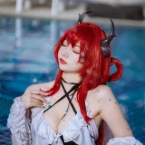 二佐Nisa《泰拉夏日纪事 明日方舟 史尔特尔泳装》写真图集 40P｜在线预览与图包下载