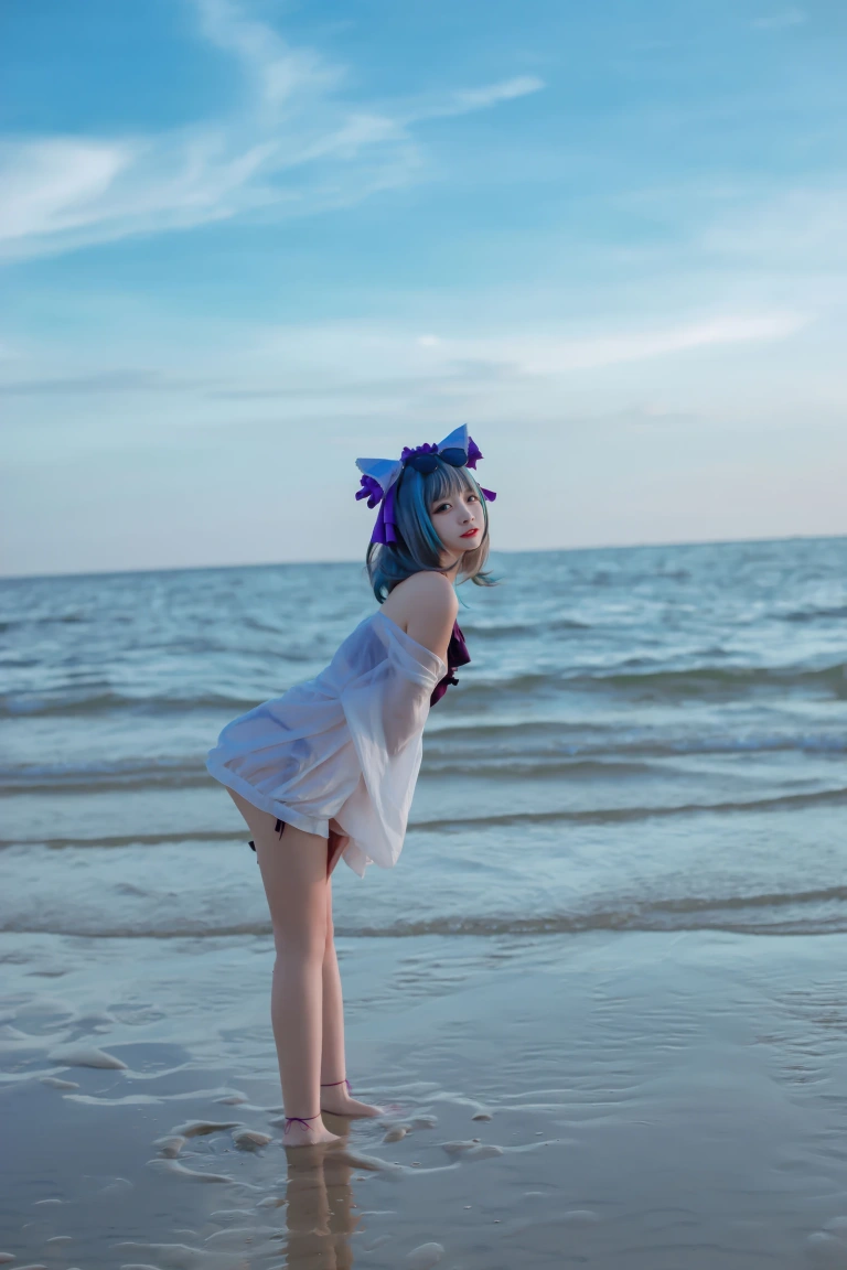 二佐Nisa《碧蓝航线 柴郡泳装》写真图集 30P｜在线预览与图包下载