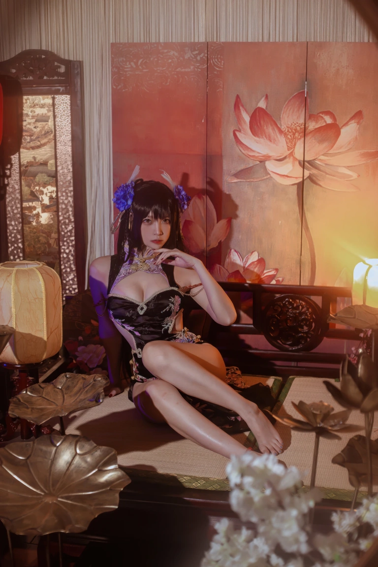 二佐Nisa《碧蓝航线 比叡鲟旗袍》写真图集 24P｜在线预览与图包下载