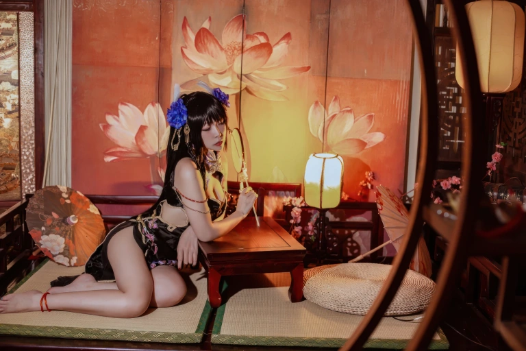 二佐Nisa《碧蓝航线 比叡鲟旗袍》写真图集 24P｜在线预览与图包下载