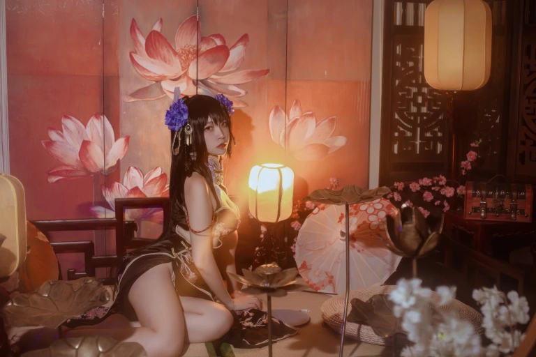 二佐Nisa《碧蓝航线 比叡鲟旗袍》写真图集 24P｜在线预览与图包下载