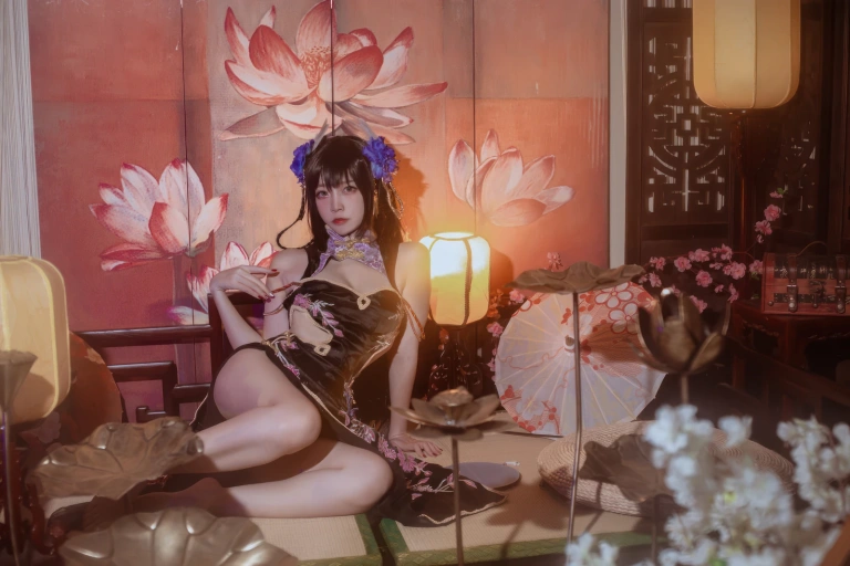 二佐Nisa《碧蓝航线 比叡鲟旗袍》写真图集 24P｜在线预览与图包下载