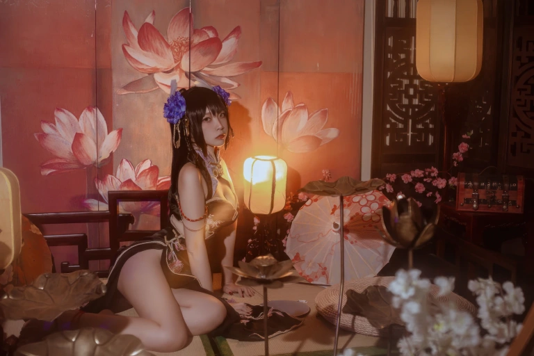 二佐Nisa《碧蓝航线 比叡鲟旗袍》写真图集 24P｜在线预览与图包下载