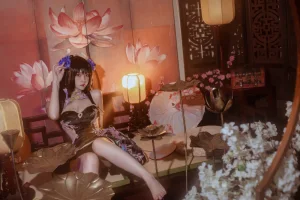 二佐Nisa《碧蓝航线 比叡鲟旗袍》写真图集 24P｜在线预览与图包下载