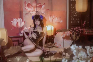 二佐Nisa《碧蓝航线 比叡鲟旗袍》写真图集 24P｜在线预览与图包下载