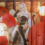 二佐Nisa《碧蓝航线 绫波新春旗袍》写真图集 27P｜在线预览与图包下载