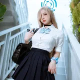 二佐Nisa《蔚蓝档案 明日奈JK》写真图集 23P｜在线预览与图包下载