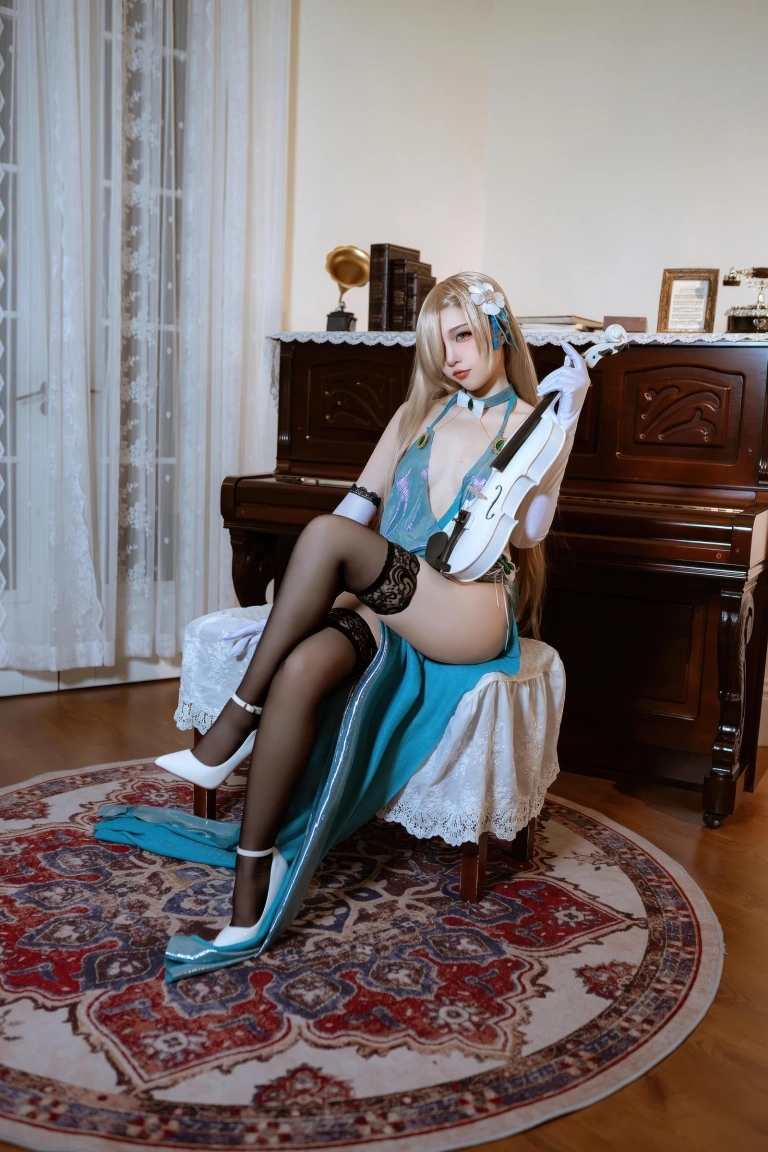 二佐Nisa《蔚蓝档案 明日奈礼服》写真图集 28P｜在线预览与图包下载