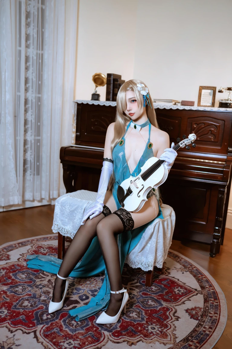 二佐Nisa《蔚蓝档案 明日奈礼服》写真图集 28P｜在线预览与图包下载