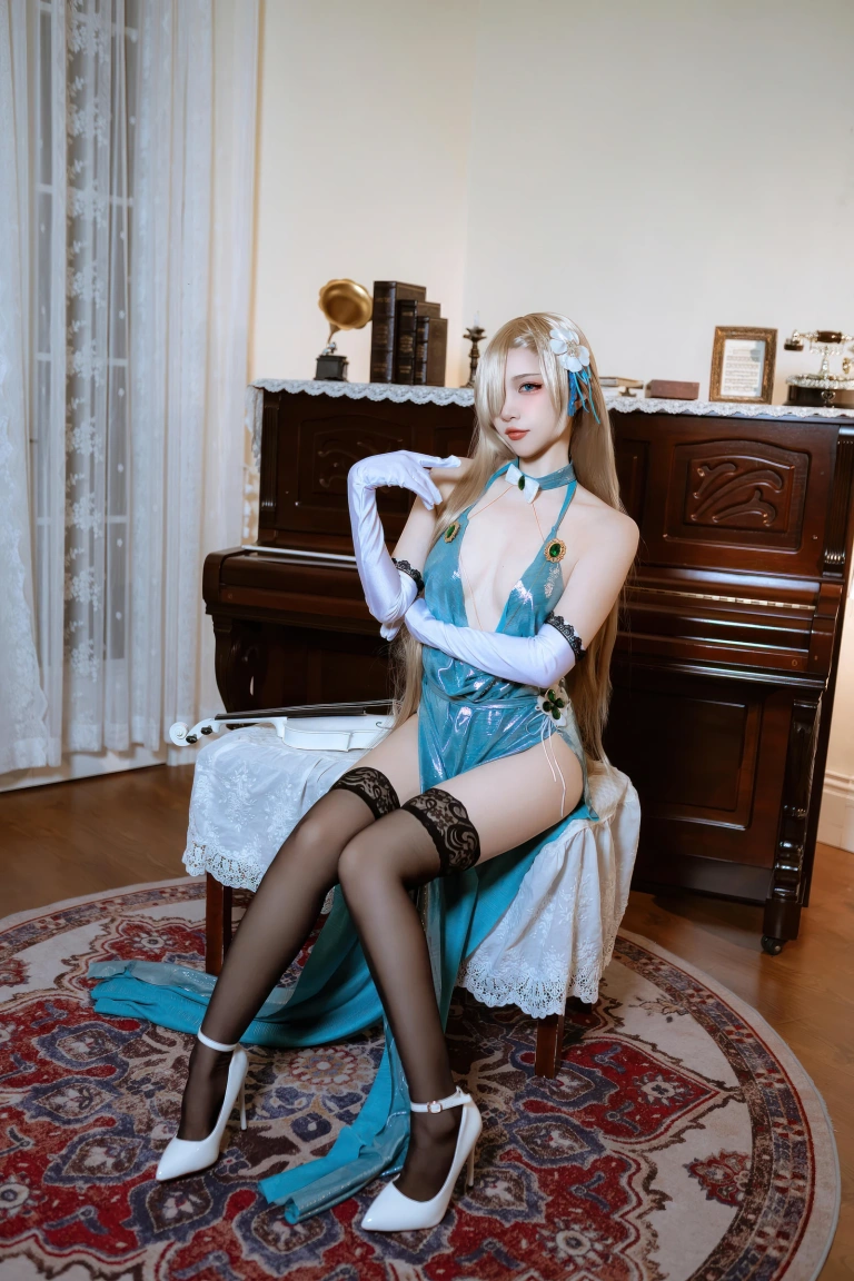 二佐Nisa《蔚蓝档案 明日奈礼服》写真图集 28P｜在线预览与图包下载