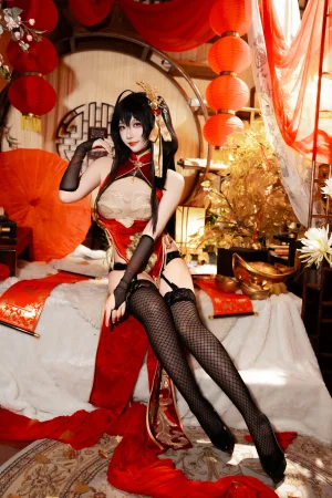 二佐Nisa《碧蓝航线 大凤 旗袍》写真图集 38P｜在线预览与图包下载