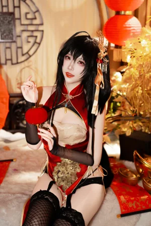 二佐Nisa《碧蓝航线 大凤 旗袍》写真图集 38P｜在线预览与图包下载