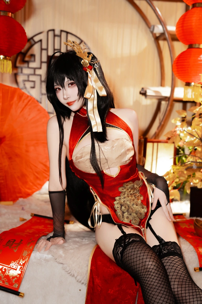 二佐Nisa《碧蓝航线 大凤 旗袍》写真图集 38P｜在线预览与图包下载