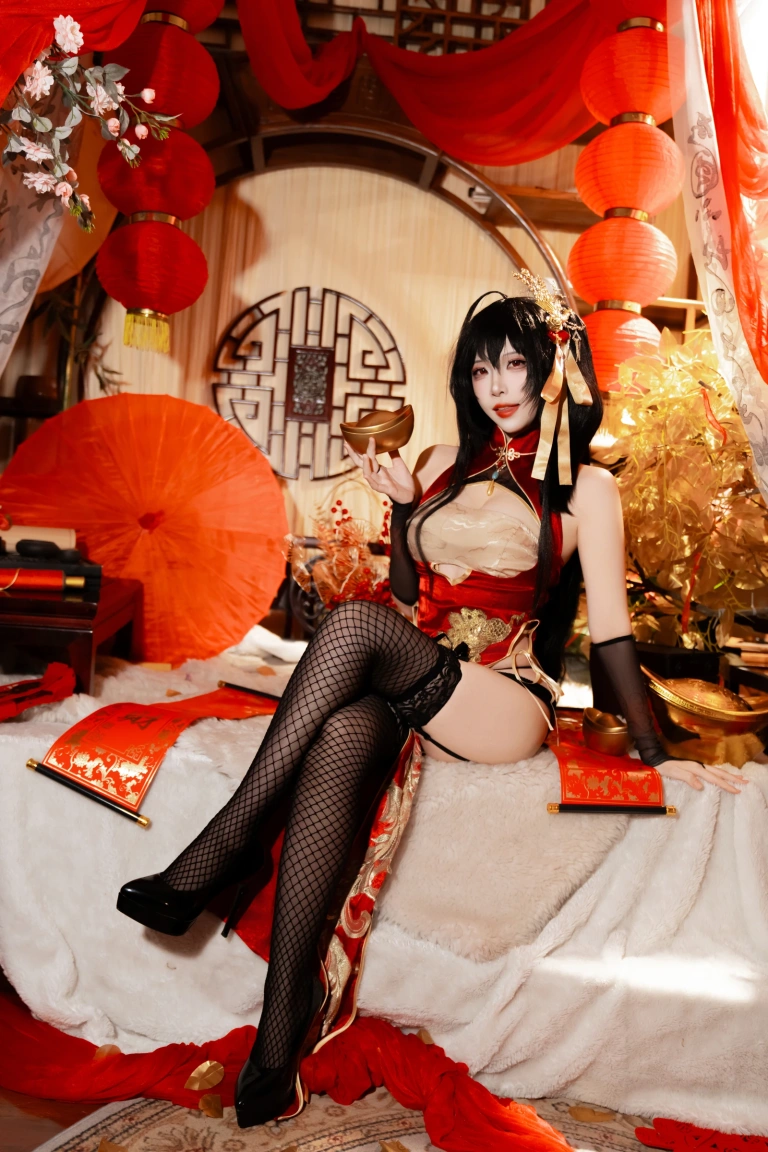 二佐Nisa《碧蓝航线 大凤 旗袍》写真图集 38P｜在线预览与图包下载