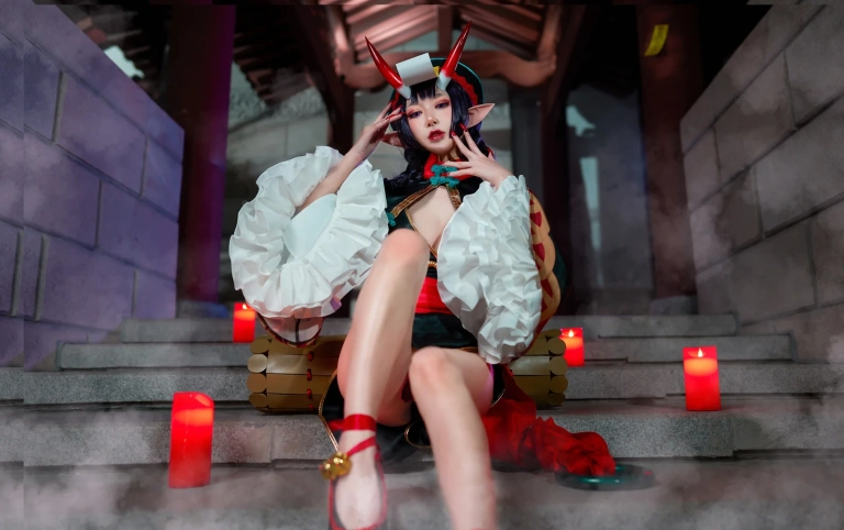 阿包也是兔娘《酒吞童子》写真图集 9P｜在线预览与图包下载