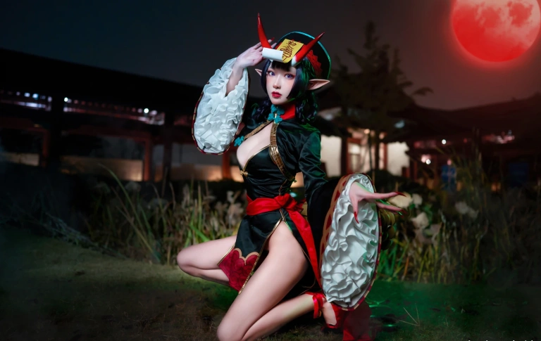 阿包也是兔娘《酒吞童子》写真图集 9P｜在线预览与图包下载