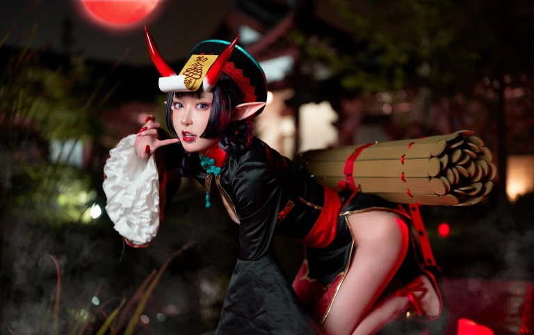 阿包也是兔娘《酒吞童子》写真图集 9P｜在线预览与图包下载