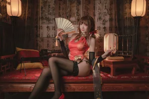 瓜希酱《DSR-50 红牡丹》写真图集 16P｜在线预览与图包下载