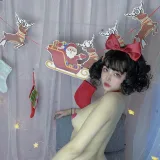 七月喵子《迟到的圣诞节》写真图集 34P｜在线预览与图包下载