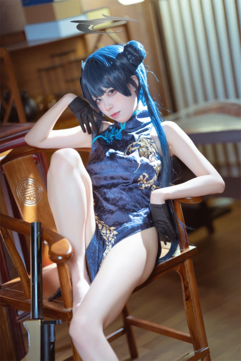 三無人型《碧蓝档案 妃咲旗袍》写真图集 42P｜在线预览与图包下载