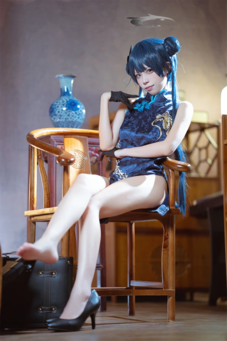 三無人型《碧蓝档案 妃咲旗袍》写真图集 42P｜在线预览与图包下载