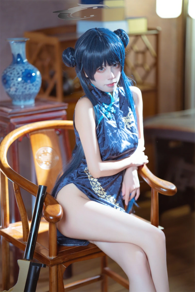 三無人型《碧蓝档案 妃咲旗袍》写真图集 42P｜在线预览与图包下载