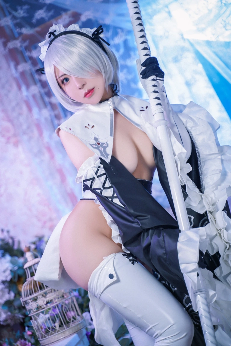 虎森森《2B女仆》写真图集 15P｜在线预览与图包下载