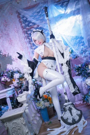 虎森森《2B女仆》写真图集 15P｜在线预览与图包下载