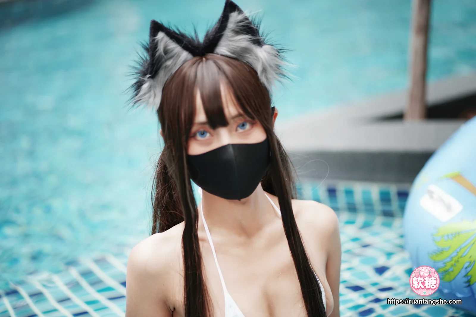 三水子 三水子 NO.004 - 猫猫蓝白比基尼