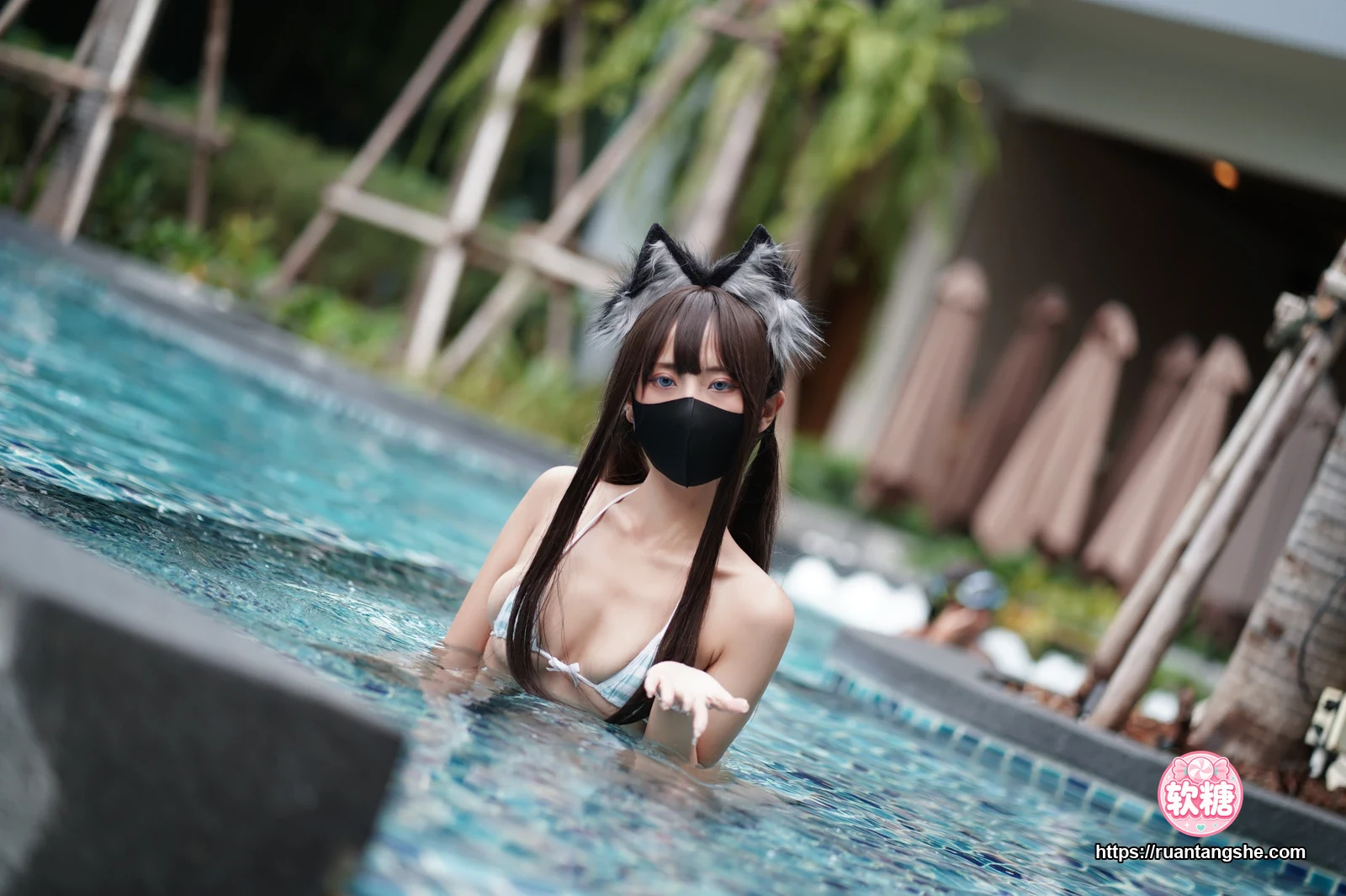 三水子 三水子 NO.004 - 猫猫蓝白比基尼