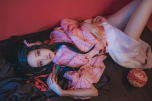 桜桃喵《鬼灭之刃 灶门祢豆子》写真图集 21P｜在线预览与图包下载