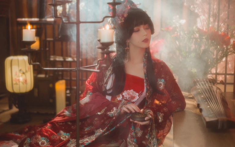 凛子酱《抚绸衣庄》写真图集 26P｜在线预览与图包下载