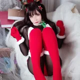 抱走莫子《连体黑丝圣诞比基尼》写真图集 30P｜在线预览与图包下载