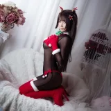 抱走莫子《连体黑丝圣诞比基尼》写真图集 30P｜在线预览与图包下载