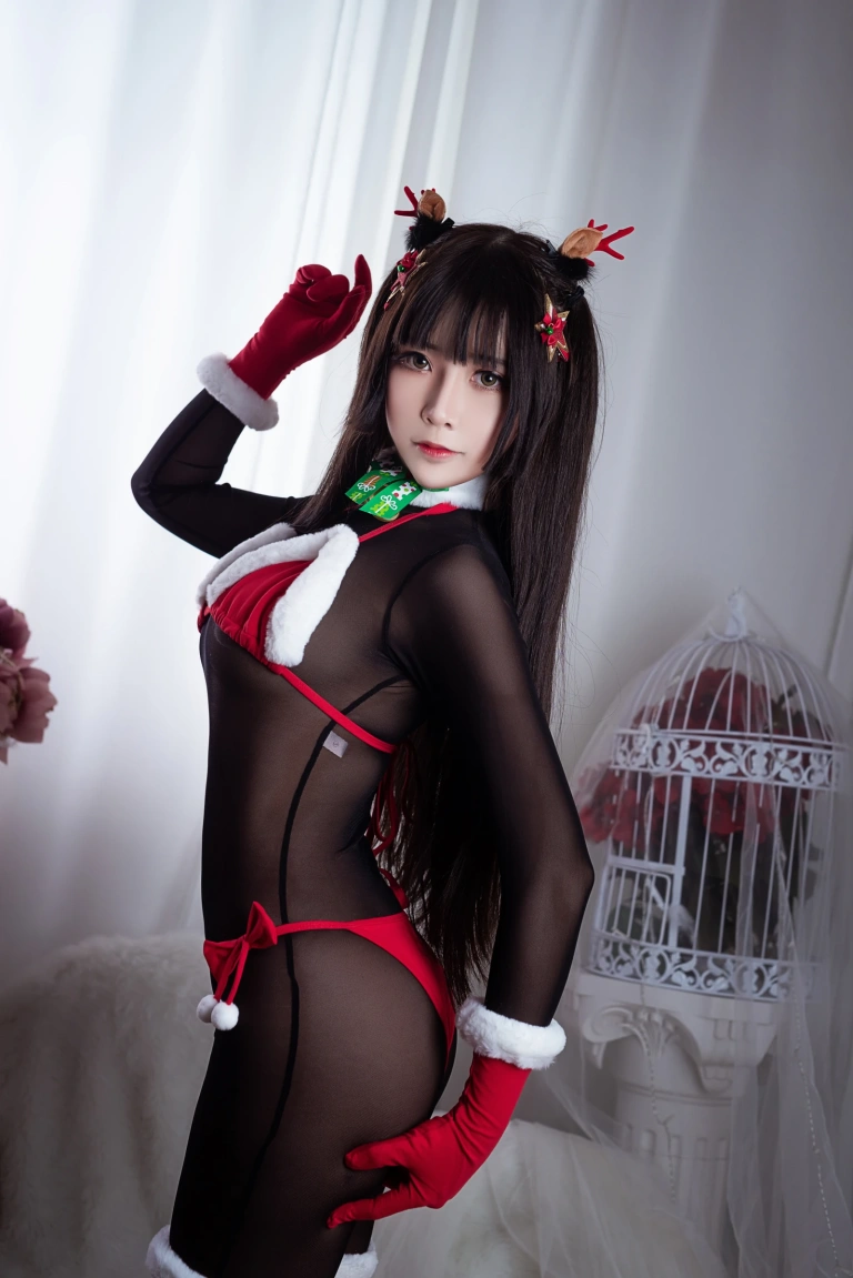 抱走莫子《连体黑丝圣诞比基尼》写真图集 30P｜在线预览与图包下载
