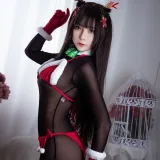 抱走莫子《连体黑丝圣诞比基尼》写真图集 30P｜在线预览与图包下载