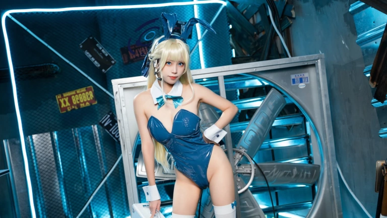 三無人型《蔚蓝档案 飞鸟马时兔女郎战斗服》写真图集 60P｜在线预览与图包下载