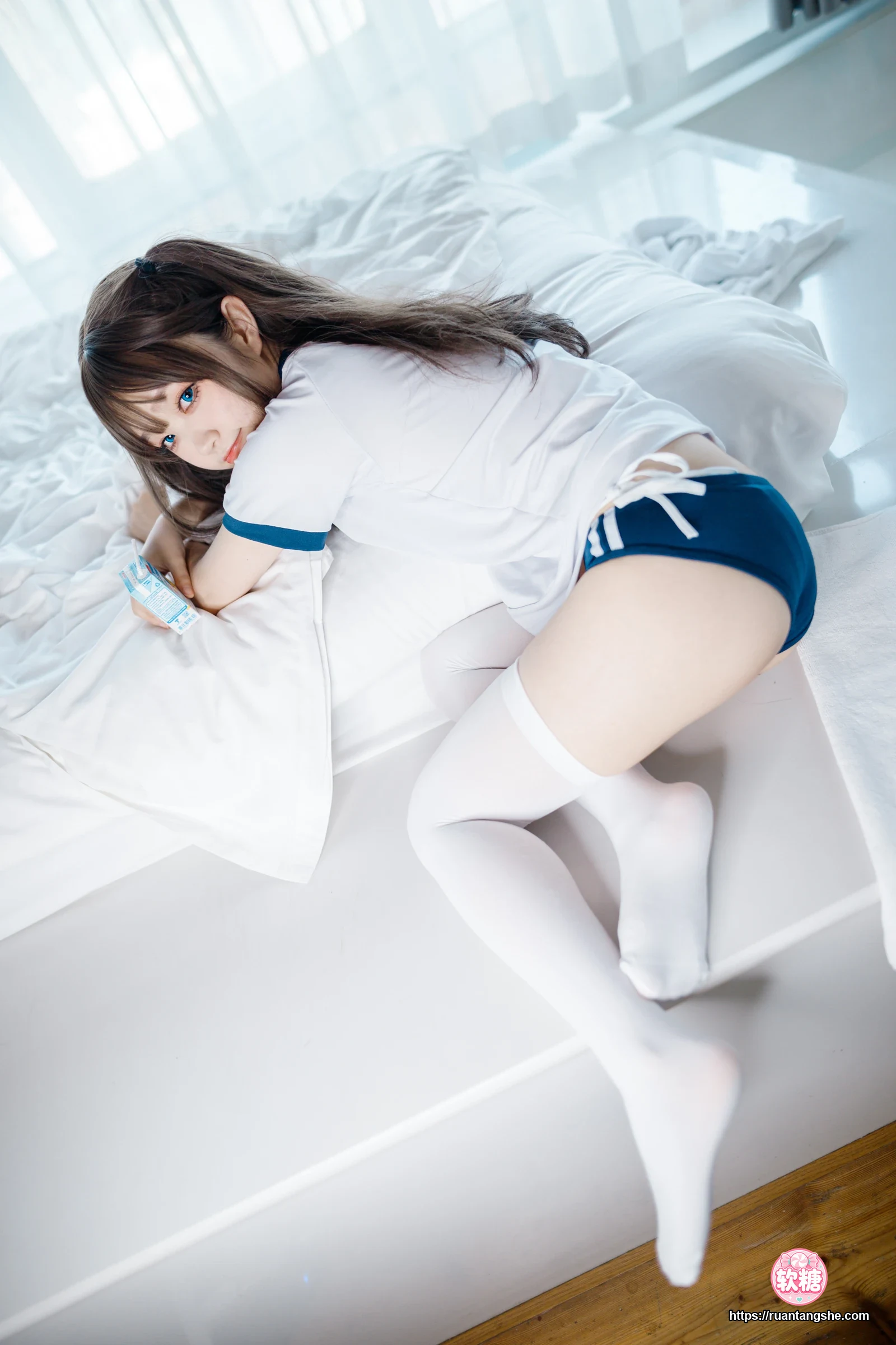 神沢永莉 神沢永莉 NO.007 - 半双马尾体操服大腿袜