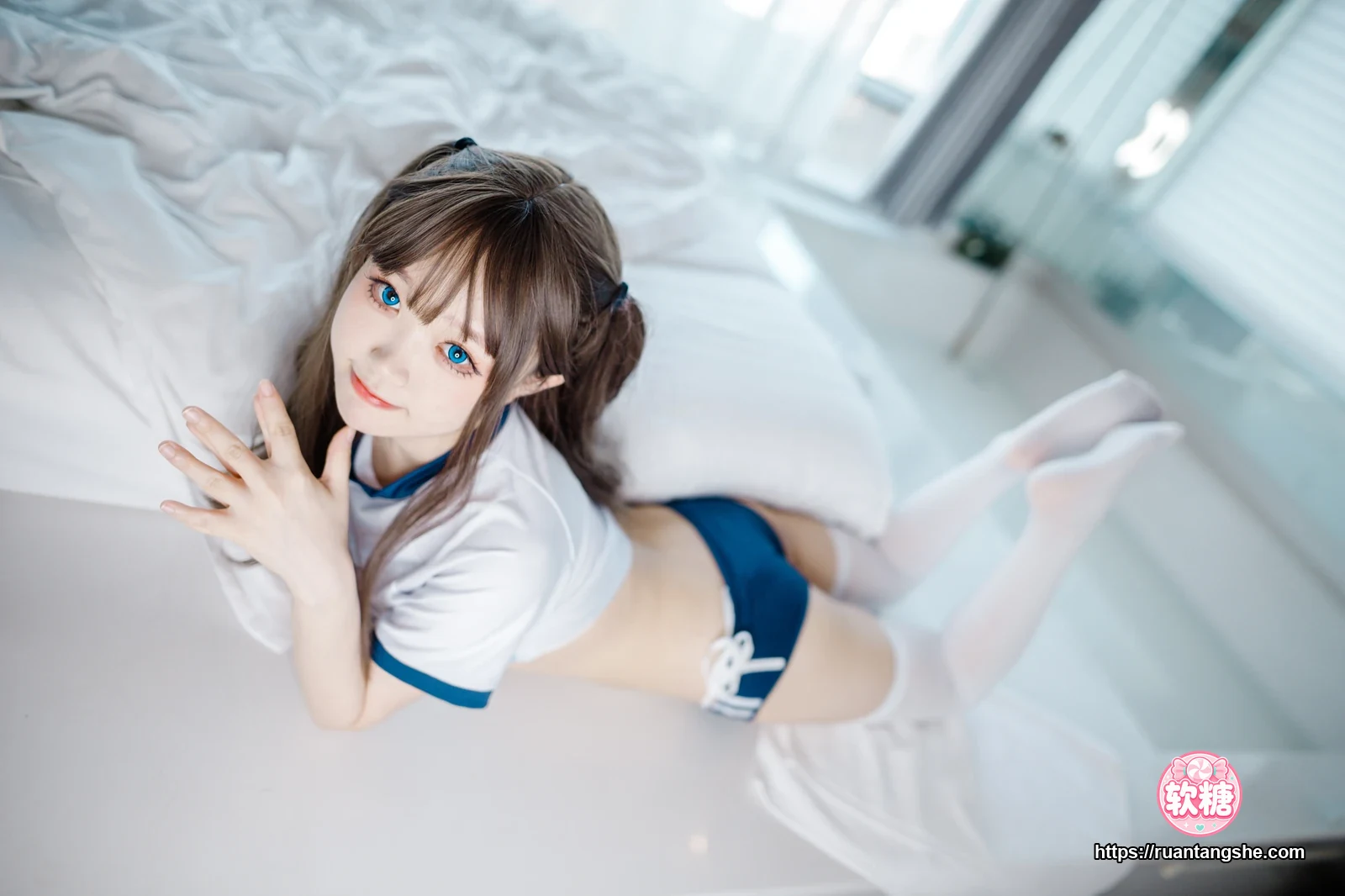 神沢永莉 神沢永莉 NO.007 - 半双马尾体操服大腿袜