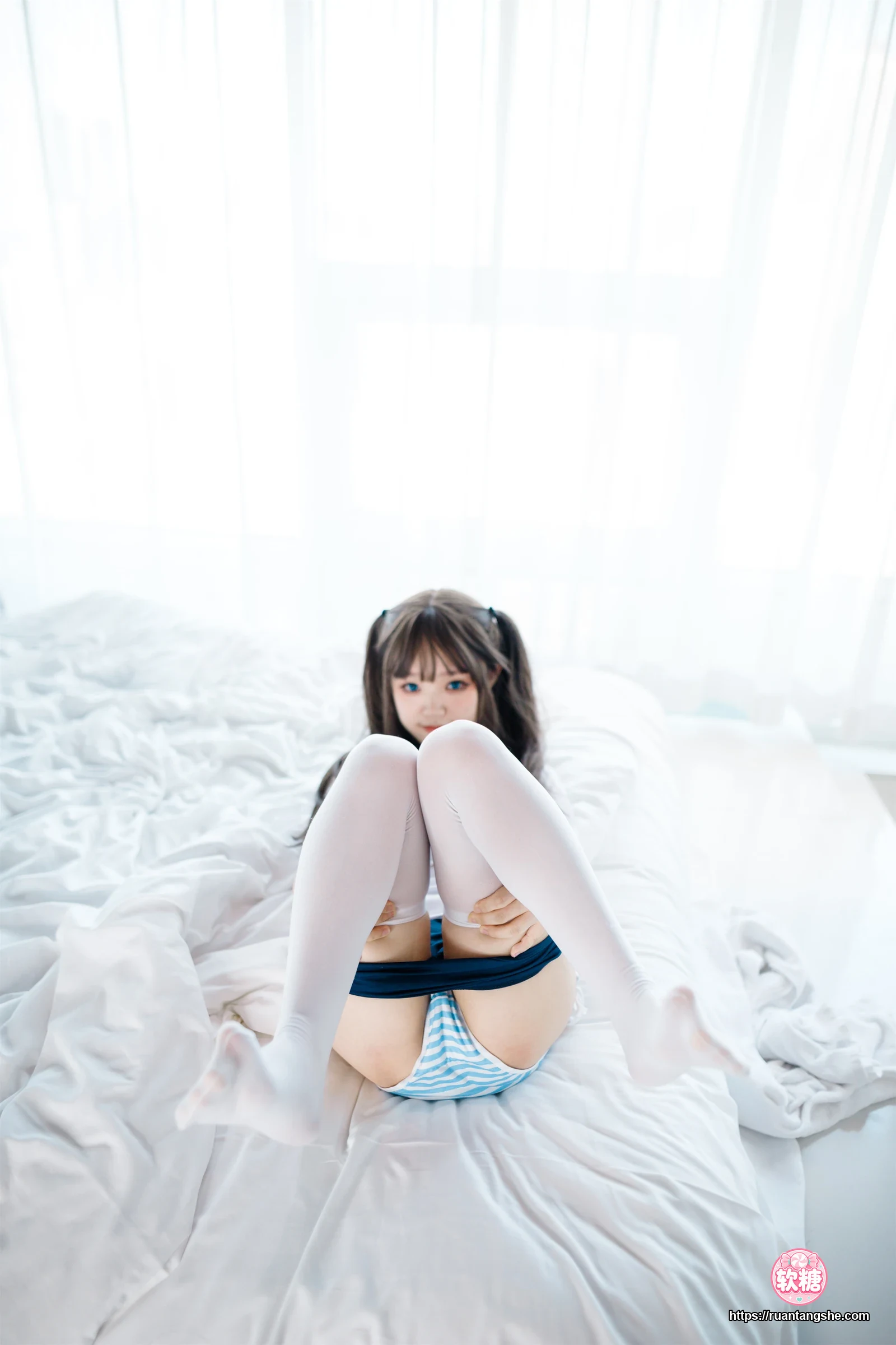 神沢永莉 神沢永莉 NO.007 - 半双马尾体操服大腿袜