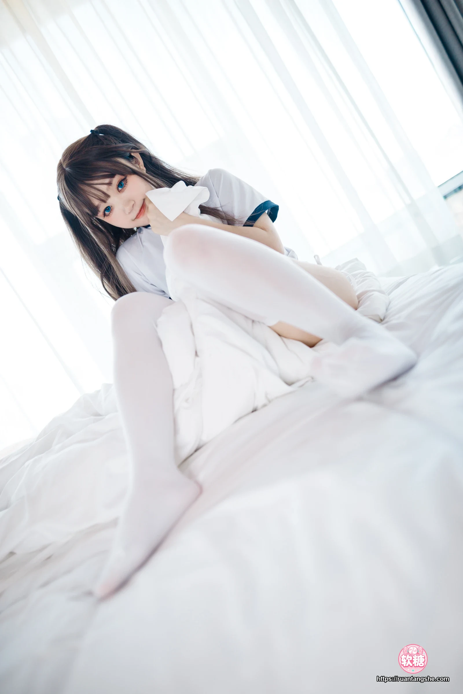 神沢永莉 神沢永莉 NO.007 - 半双马尾体操服大腿袜
