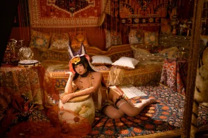 上杉绘黎落《碧蓝航线 武藏同人舞娘》写真图集 18P｜在线预览与图包下载