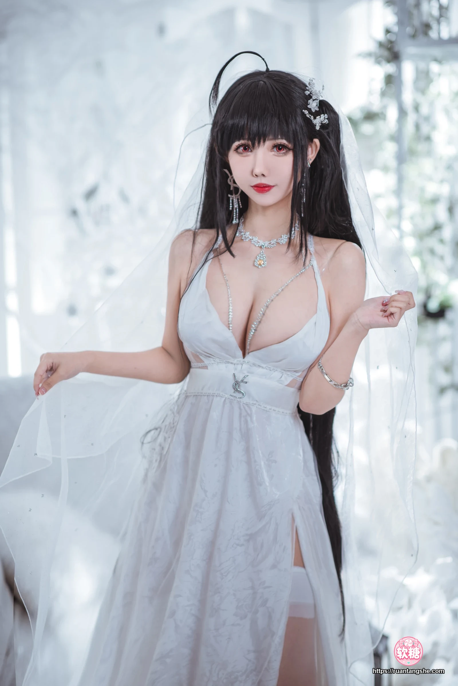 仙女月 仙女月 NO.008 - 大凤纯白婚纱