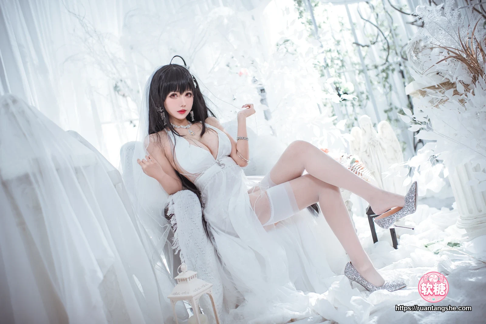 仙女月 仙女月 NO.008 - 大凤纯白婚纱