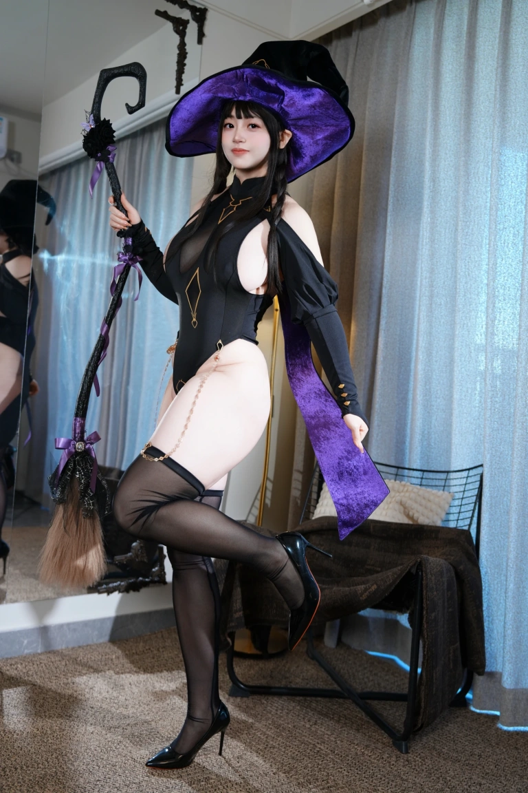一只毛毛帽《毛毛帽 NO.009 – 魔女之夜》写真图集 105P+2V｜在线预览与图包下载