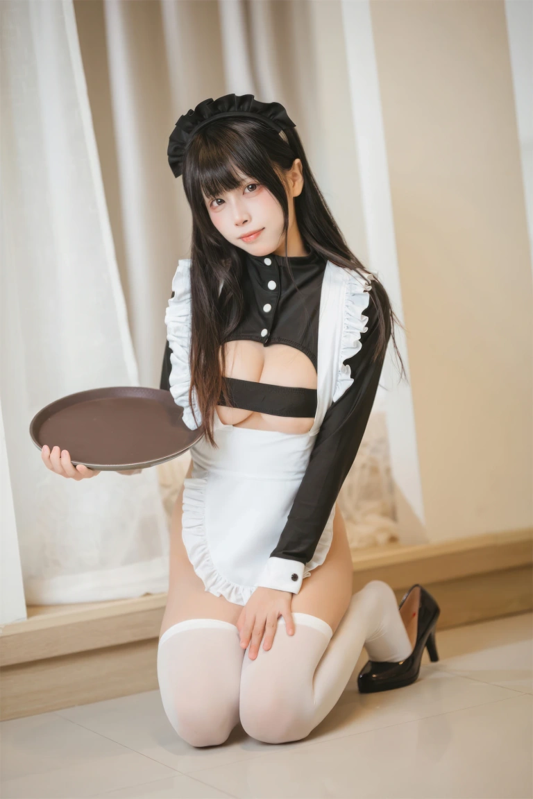 三無人型《高叉女仆》写真图集 42P｜在线预览与图包下载
