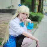 上杉绘黎落《蔚蓝档案 飞鸟马时校服》写真图集 46P｜在线预览与图包下载